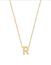 Load image into Gallery viewer, Letter R Pendant Necklace in Gold by Kendra Scott