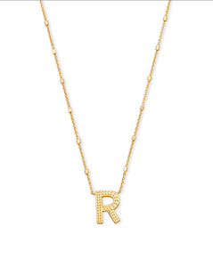 Letter R Pendant Necklace in Gold by Kendra Scott