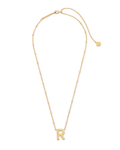 Letter R Pendant Necklace in Gold by Kendra Scott