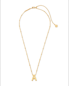 Letter A Pendant Necklace in Gold by Kendra Scott