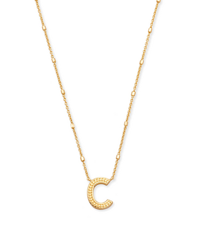 Letter C Pendant Necklace in Gold by Kendra Scott