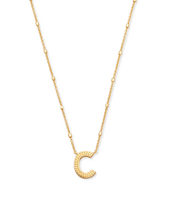 Letter C Pendant Necklace in Gold by Kendra Scott