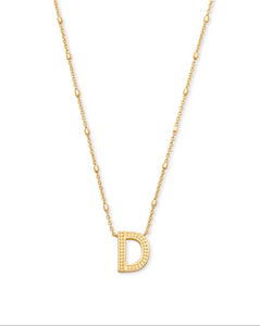 Letter D Pendant Necklace in Gold by Kendra Scott