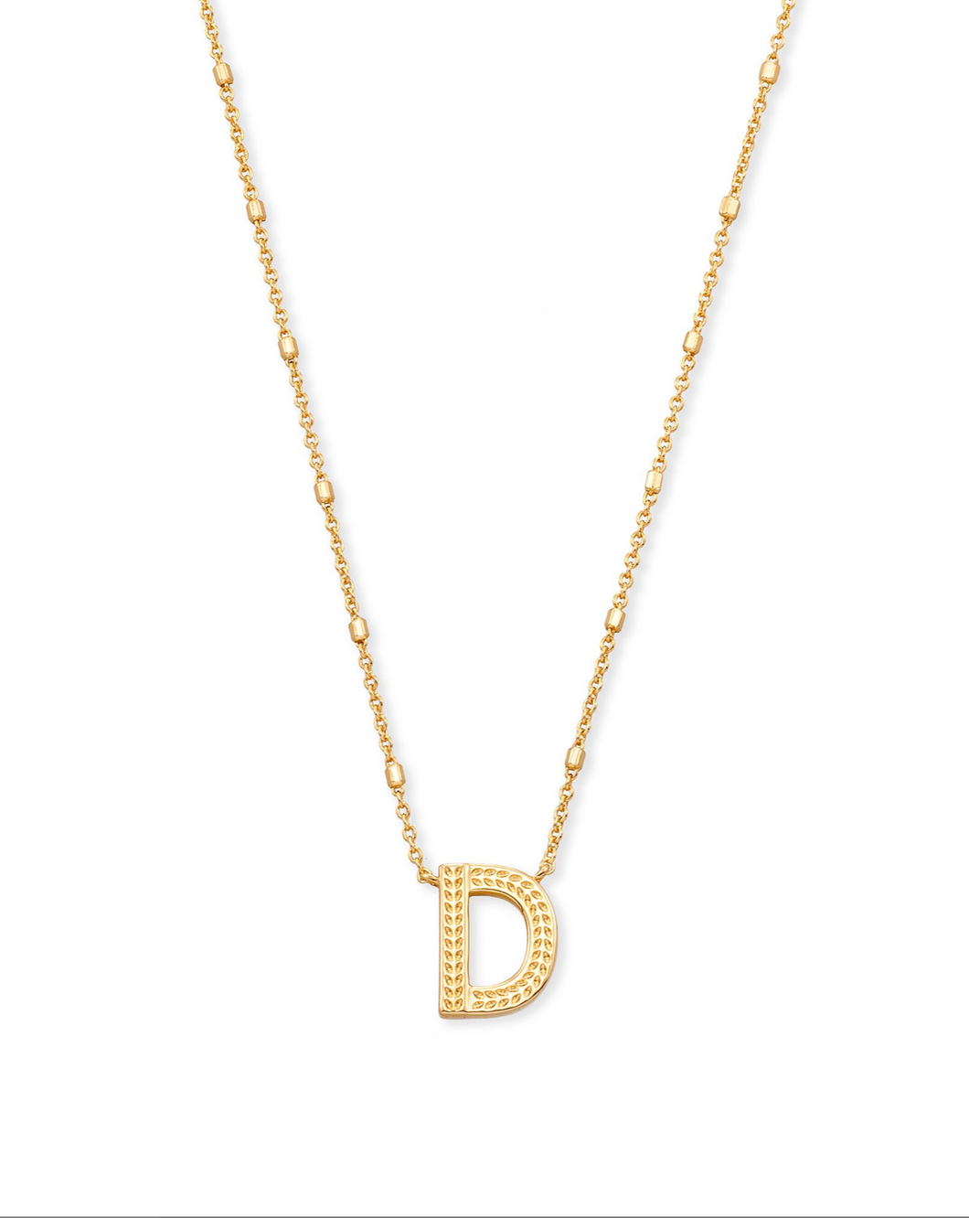 Letter D Pendant Necklace in Gold by Kendra Scott