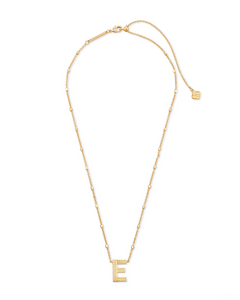 Letter E Pendant Necklace in Gold by Kendra Scott