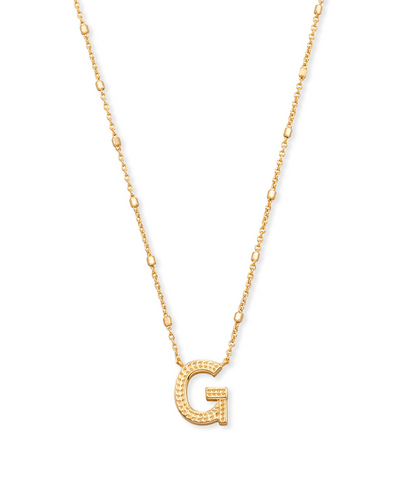 Letter G Pendant Necklace in Gold by Kendra Scott