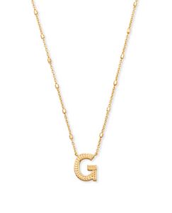 Letter G Pendant Necklace in Gold by Kendra Scott