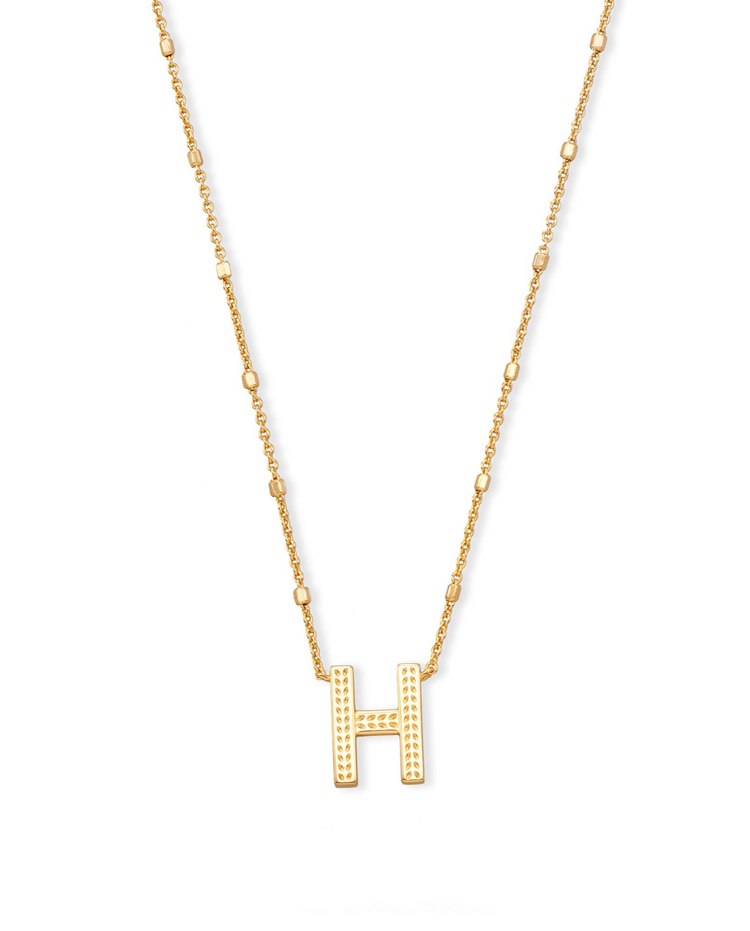 Letter H Pendant Necklace in Gold by Kendra Scott