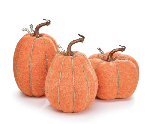 Orange Wool Pumpkins