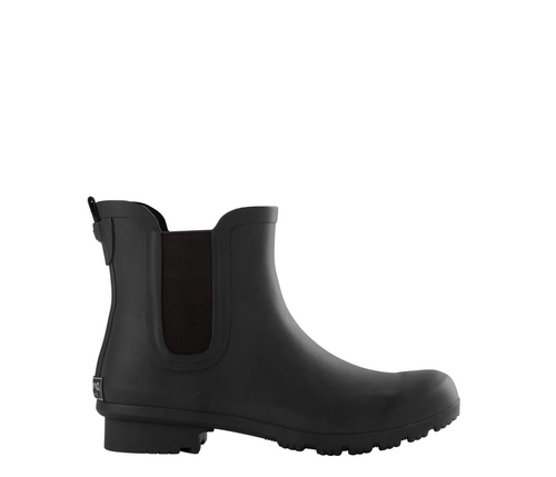 Chelsea Matte Black Rain Boots by Roma