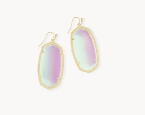 Danielle Gold Drop Earrings in Dichroic Glass by Kendra Scott