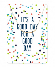 Load image into Gallery viewer, Gold Curved Bar Necklace &amp; Card &quot;A Good Day&quot;