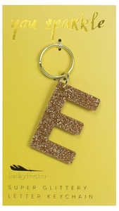 Super Glittery Letter Key Chain