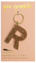 Load image into Gallery viewer, Super Glittery Letter Key Chain