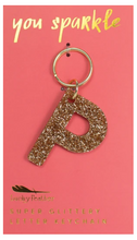 Load image into Gallery viewer, Super Glittery Letter Key Chain
