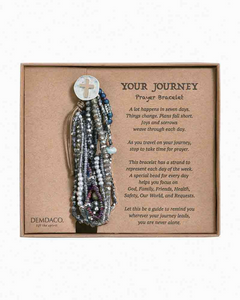 Beaded Prayer Bracelet - Gray