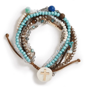 Beaded Prayer Bracelet - Turquoise