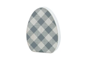 Gray Check Egg Cut Out