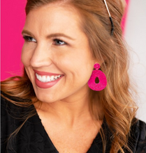Load image into Gallery viewer, Viv &amp; Lou Hot Pink Caroline Earrings