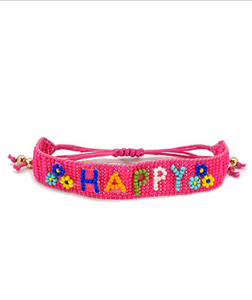 Happy Floral Beaded Bracelet