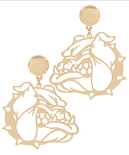 Load image into Gallery viewer, Bulldog Fight Drop Earrings *Gold or Silver*