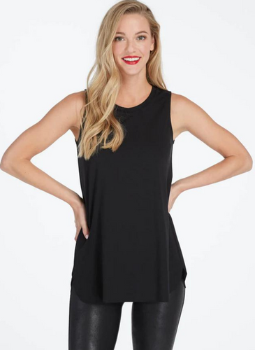Spanx Muscle Tank Perfect Length Top - Very Black