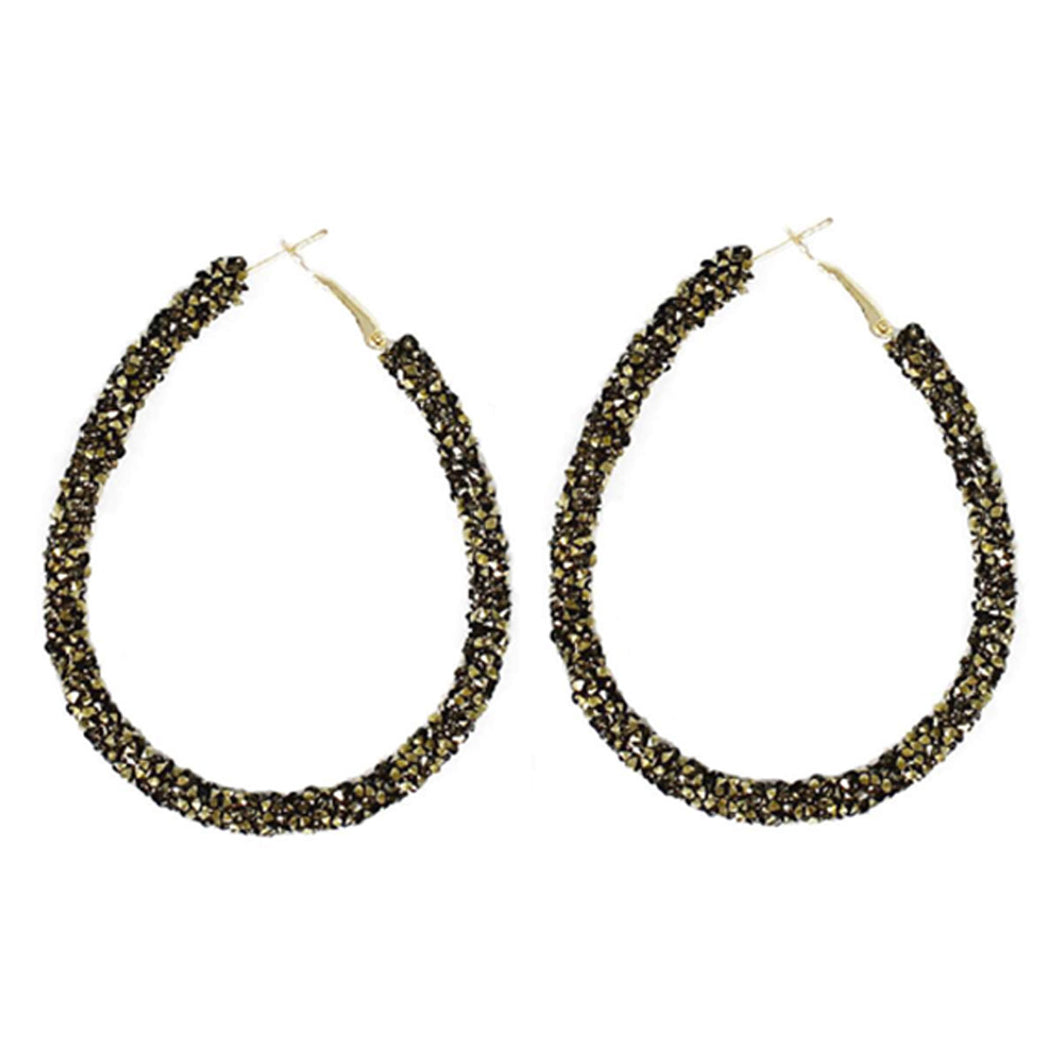 Viv and Lou Black & Gold Demi Earrings