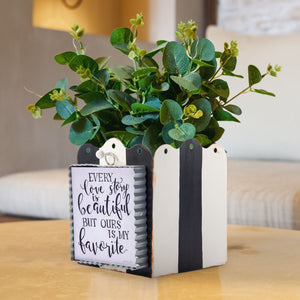 RTC Mini Gallery Display Planter - Black & White Striped