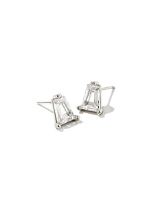 Blair Stud Earrings in Silver White Crystal by Kendra Scott