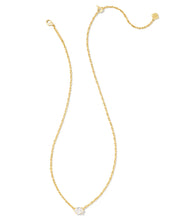Load image into Gallery viewer, Kendra Scott Cailin Gold Pendant Necklace in White Crystal