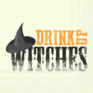 Drink Up Witches Paper Cocktail Napkins - 5" Square