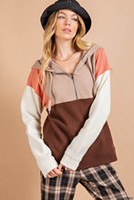 Load image into Gallery viewer, It Takes Two Colorblock Hoodie - Tan