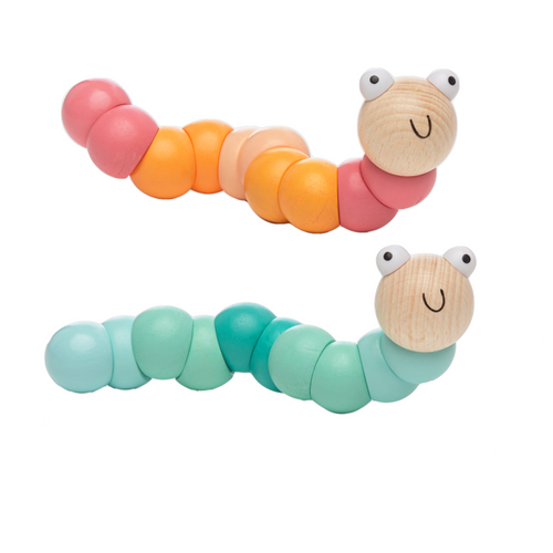 Baby GANZ Wooden Twisty Worm Toy