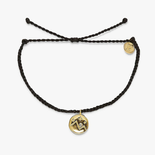 Pura Vida Charm Bracelet - Crystal Mountain Coin Black