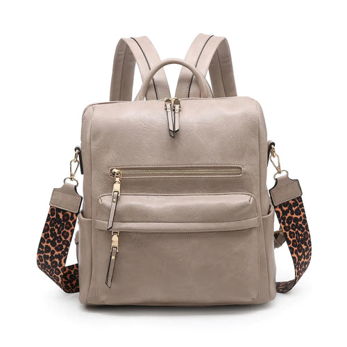 Paula Convertible Backpack - Warm Grey