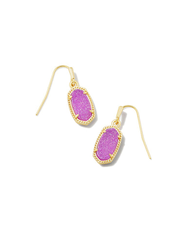 Kendra Scott Lee Gold Drop Earrings in Mulberry Drusy