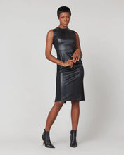 Load image into Gallery viewer, Spanx Leather-Like Combo Fitted Dress