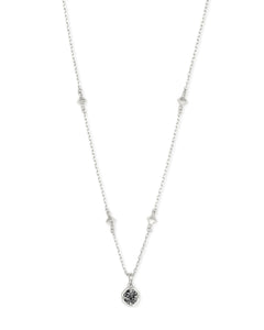 Nola Short Silver Pendant Necklace in Platinum Drusy by Kendra Scott