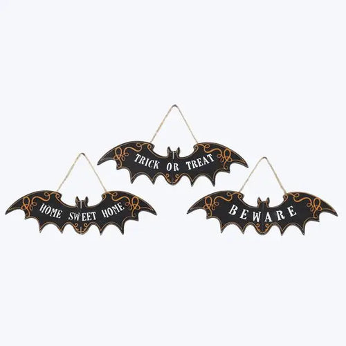 Wooden Bat Shaped Wall Hangings