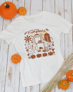 Vintage Any Day Pumpkin Graphic Tee by Grace & Lace