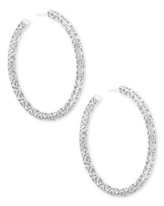 Maggie Hoop Earrings in Silver Filigree by Kendra Scott