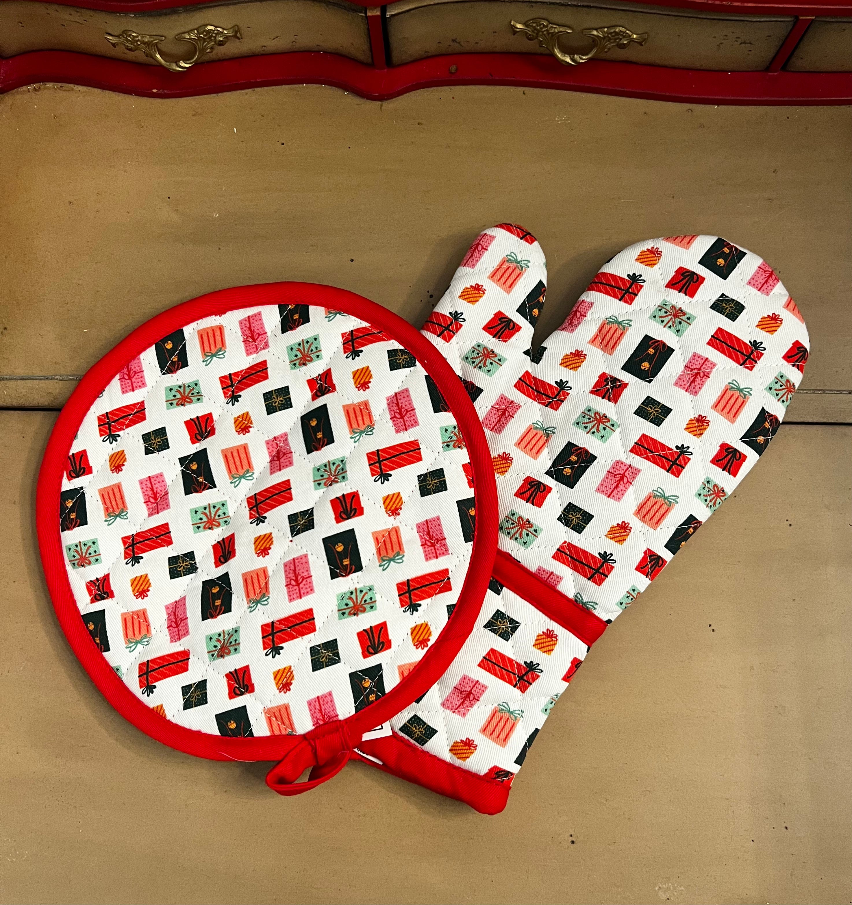 Happy Joyful Potholder Set