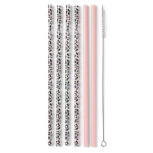 Load image into Gallery viewer, Swig Reusable Straw Set - Luxury Leopard + Blush