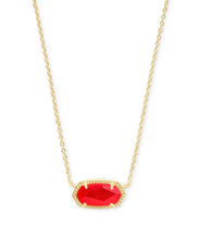Load image into Gallery viewer, Elisa Gold Pendant Necklace in Red Illusion by Kendra Scott