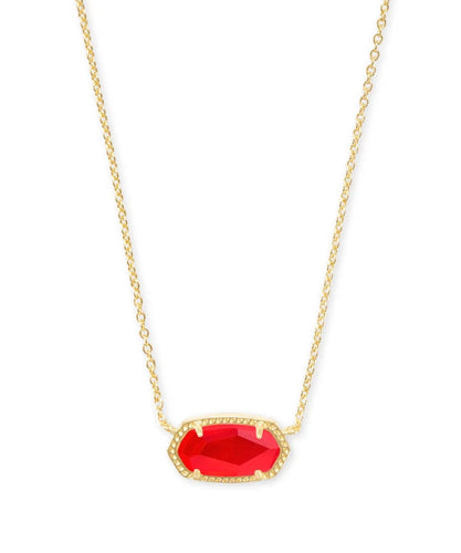 Elisa Gold Pendant Necklace in Red Illusion by Kendra Scott