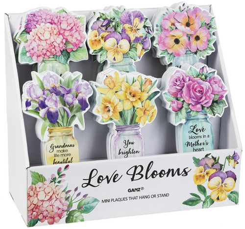 GANZ Love Blooms Mini Plaques