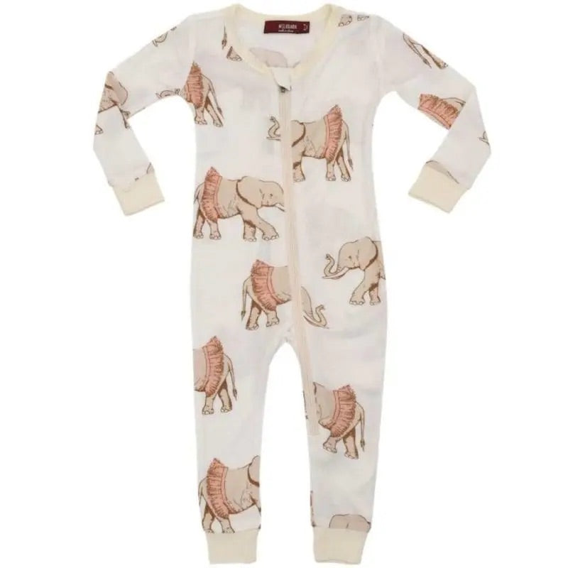 Bamboo Zipper Pajamas by Milkbarn