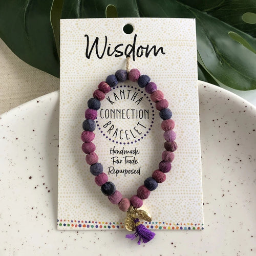 Kantha Connection Bracelet- Wisdom/Purple {by World Finds}