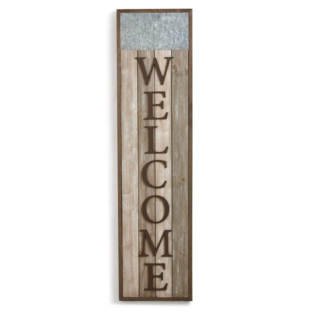“Welcome” Metal Sign *w/ Multiple Charms*