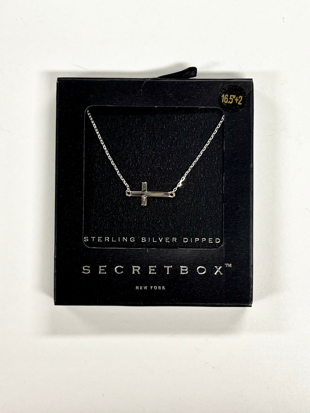 Secret Box Silver Cross Necklace